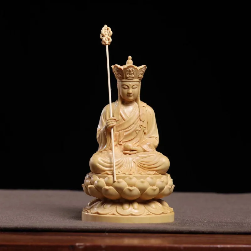 antique-tibetan-bodhisattva-statue-hand-carved-boxwood-sculpture-buddhist-altar-decor