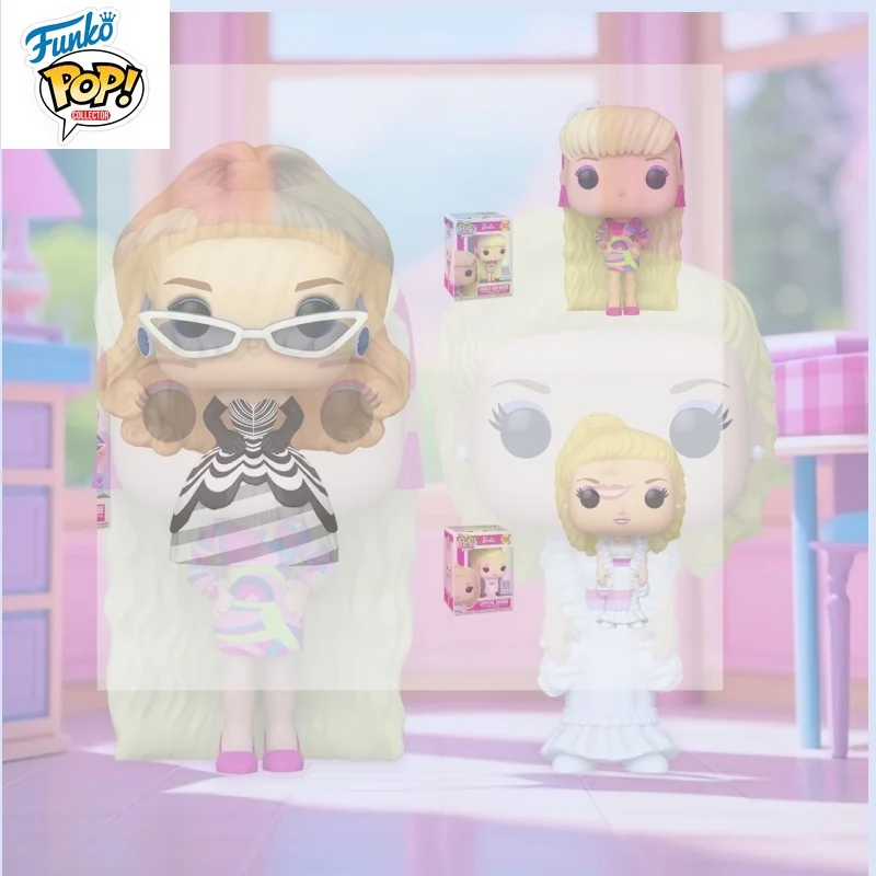 

New in Stock FUNKO POP Original Barbie Dolls 65th Anniversary Exclusive Mobile Phone Model Collection Holiday Gifts