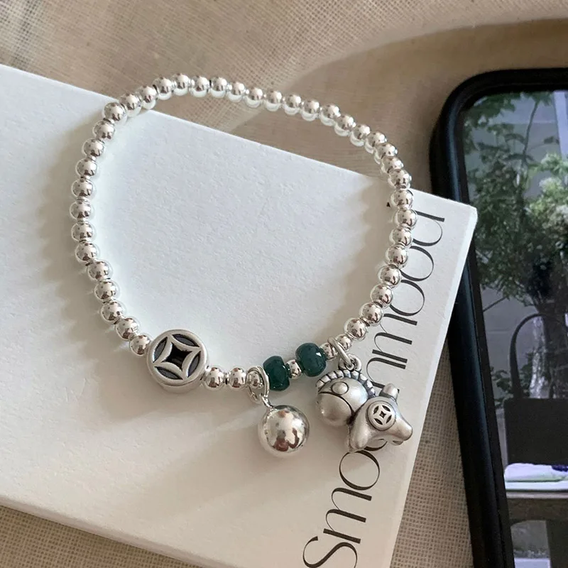 Foxanry Silver Color Good Luck Horse Bracelets For Women Chinese Style Creative Simple Trendy Personality Birthday Jewelry Gifts