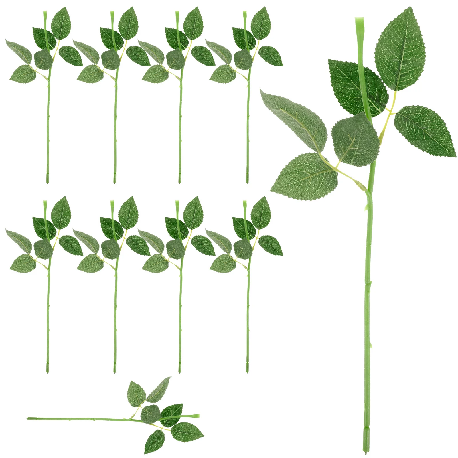 10 szt. Elastyczne sztuczne łodygi róż do samodzielnego tworzenia, realistyczne sztuczne sztangi do bukietów ślubnych, rękodzieła i dekoracji.