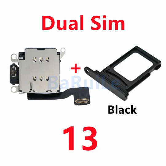 1set Dual Sim Card Reader Flex Cable for iPhone 13 14 Pro Max 15