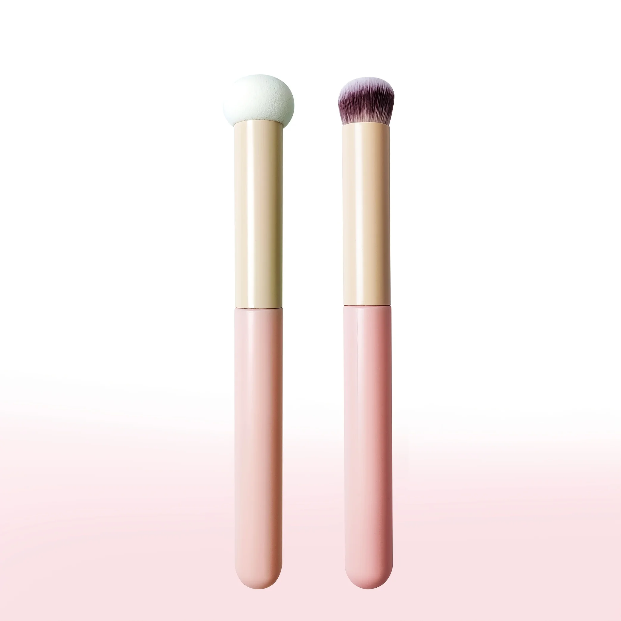 2PCS Concealer Makeup Brushes, Soft Synthetic Bristles, Precision Blending Brushes for Face and Eye Makeup