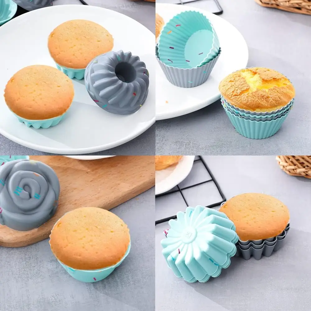 3D Silicone Cake Mold Decorating Tool DIY Pastry Baking Tools for Cake Pan Kitchen Fluted Tube Pan Bakeware Airfryer Accessories