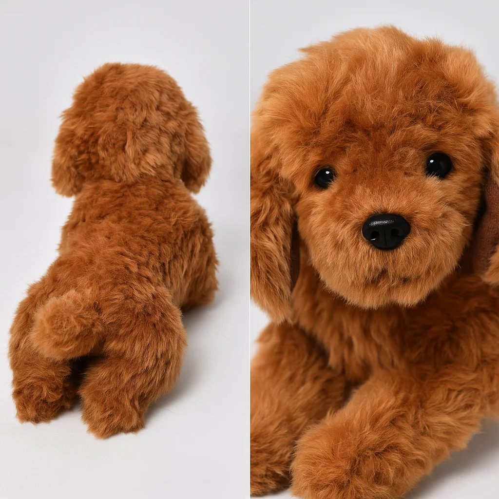 Lifelike Teddy Bear Plush Toy Dog 15.7-inch Super Large Simulation Dog Doll Soft Hug Soothing Doll Holiday Gift Home Decor