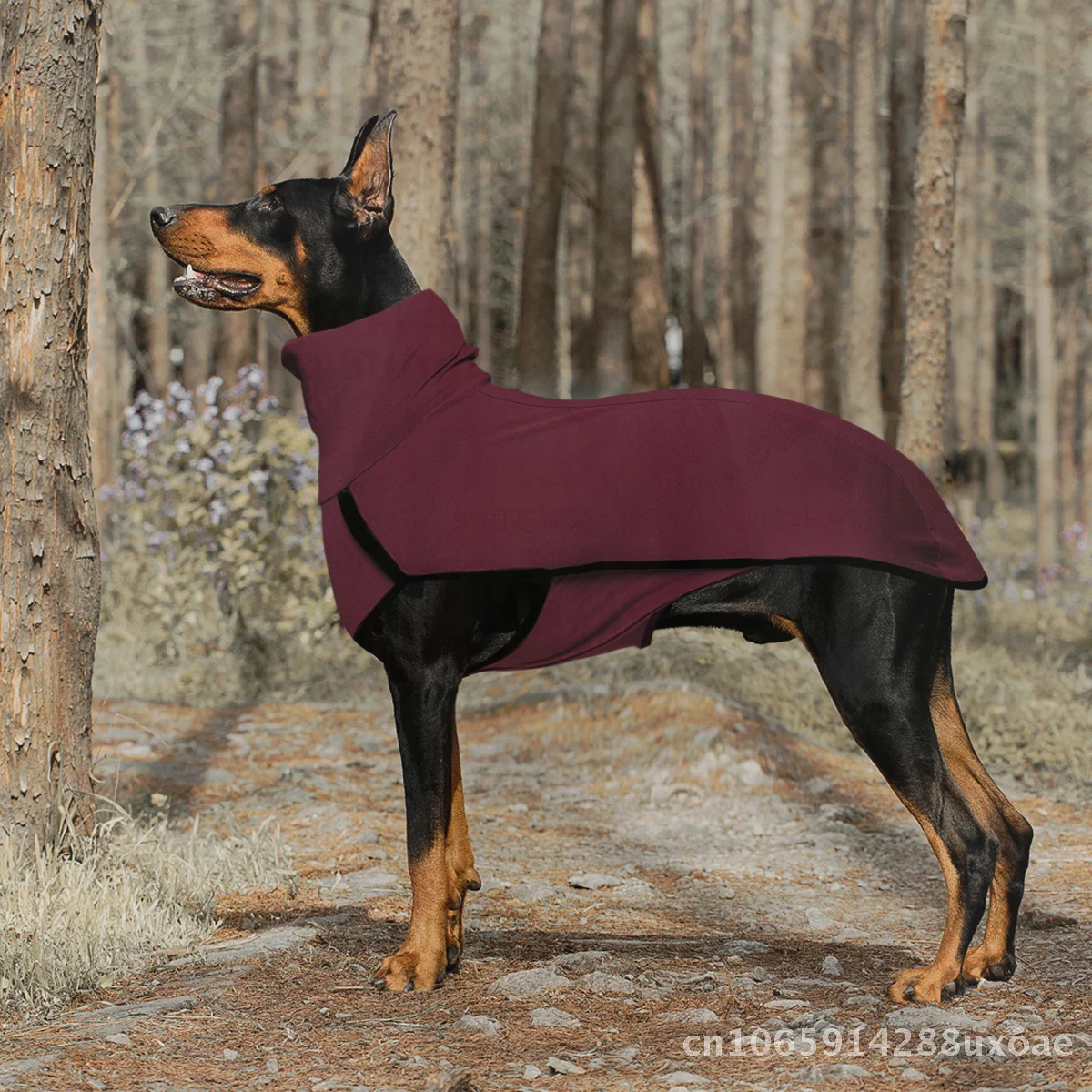 

Warm Turtleneck Pet Dog Clothes Solid Color Stitching Polyester Sweatshirt Casual Style for Universal Gender - Black Gray