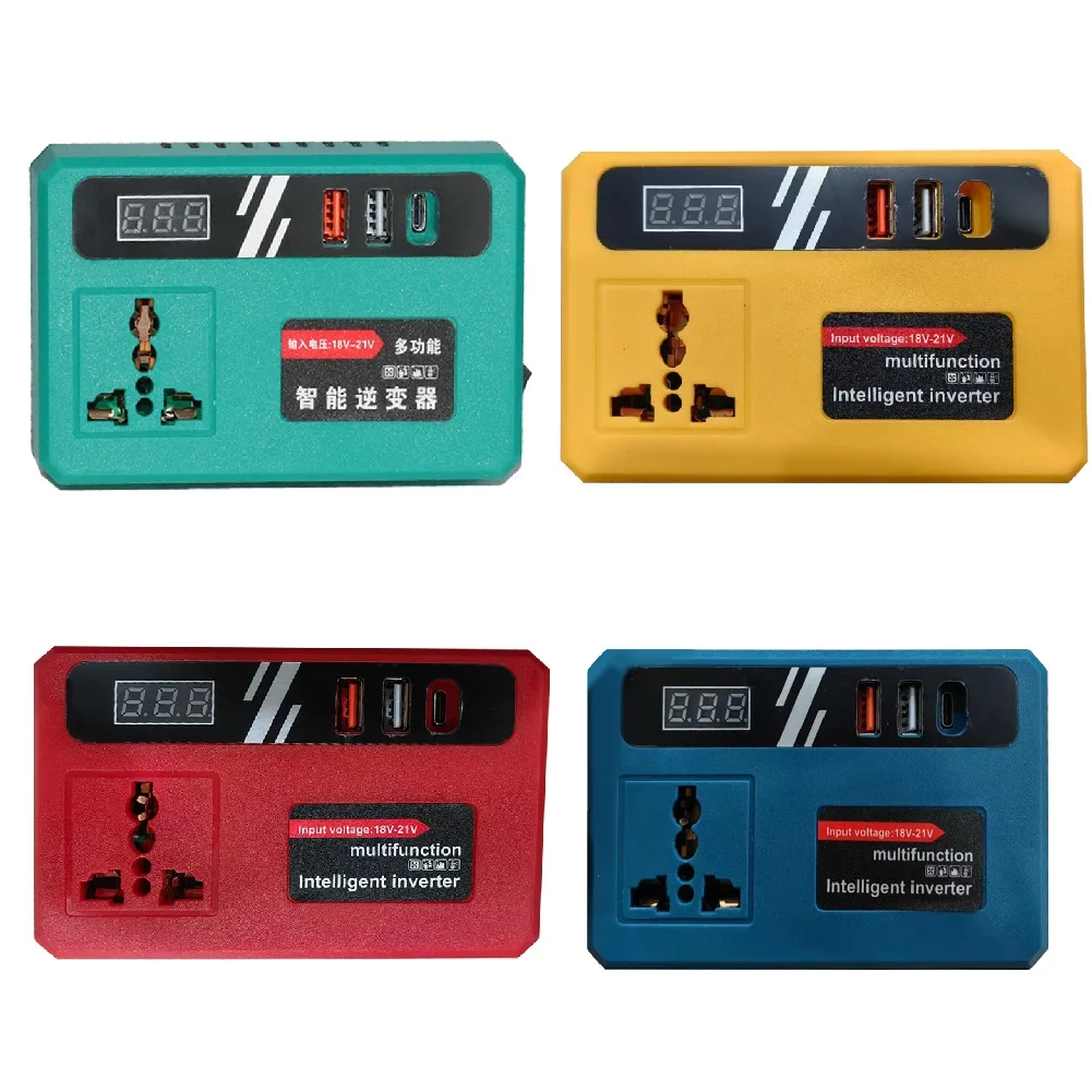 

Инвертор с зарядкой через USB, инвертор для литиевых батарей, мониторинг энергопотребления в реальном времени, выходная мощность 120 Вт, 2 USB-порта, компактный дизайн для A3