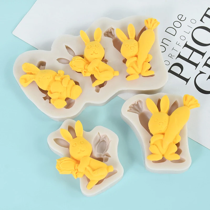 

Easter Rabbit Fondant Silicone Mold Egg Carrot Cake Decorating Tools Candy Chocolate Mould DIY Homemade Baking Kitchen Supplies