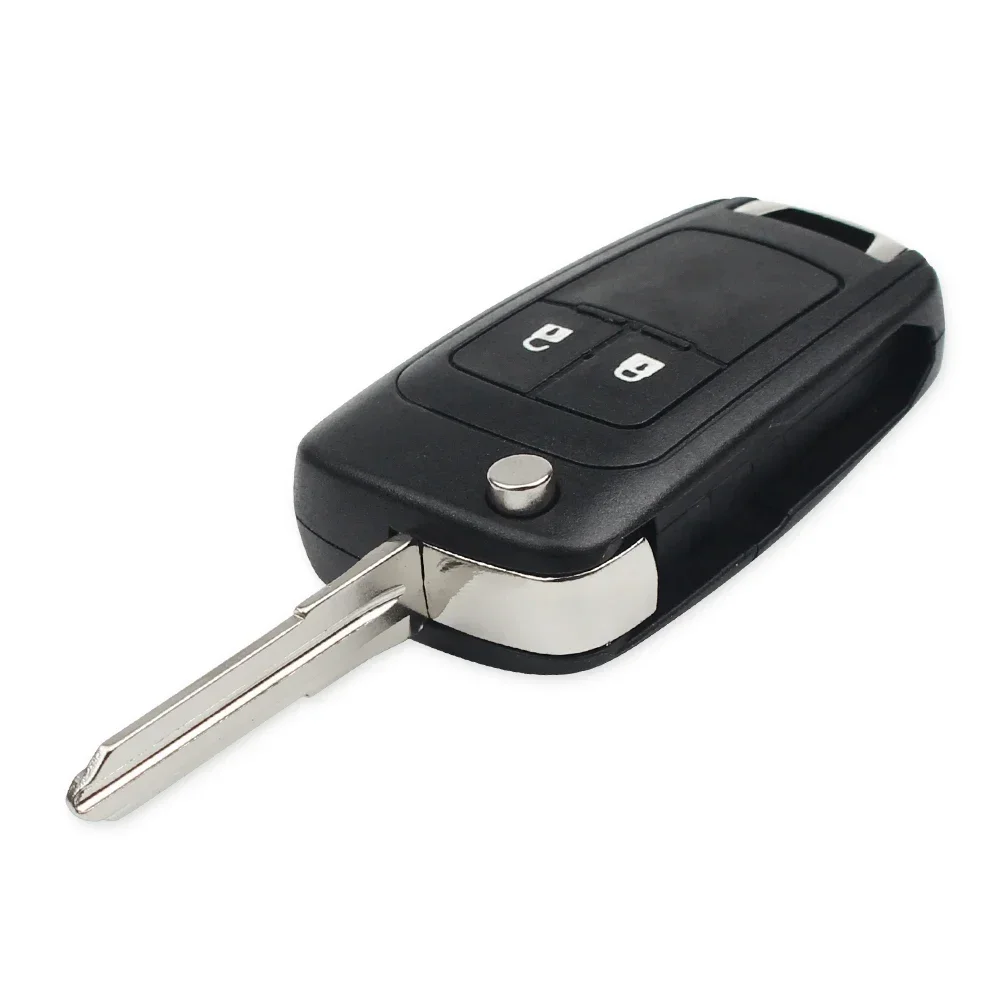 KEYYOU 2/3 Buttons Modified Flip Remote Car Key Shell For Chevrolet Cruze Aveo Auot Key Case Uncut Right/Left YM28/HU43 Blade