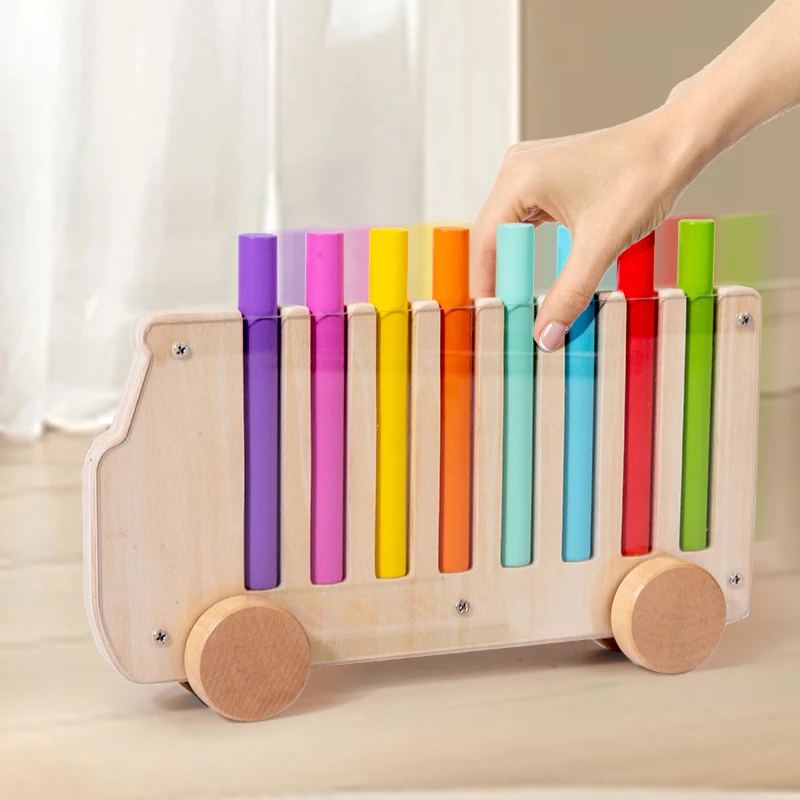 モンテッソーリ木のおもちゃ カラーマッチングゲーム 色認知 知育玩具 微細運動トレーニング おもちゃ ギフト 子供 男の子 女の子用