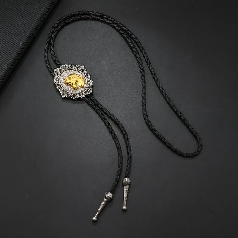 

Vintage Medal Design Cattle Horse Pendant Car Rearview Mirror Charm Imitation Leather Rope Auto Interior Decor Jewelry Gift