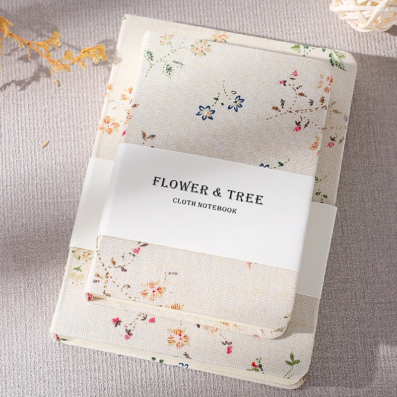 High Quarlity notebook Flower and tree ledger book cloth printed notepad Student diary hardfaced super thick diary journaling