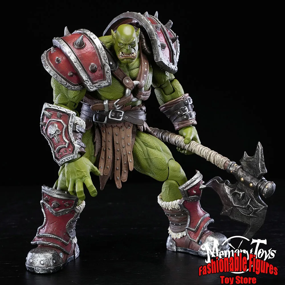 Memory Toys WOW 1/12 Men Sodlier Orc Mercenary Captain Angry Kagas Full Set 20Cm Action Figure Model Best Fans Collection