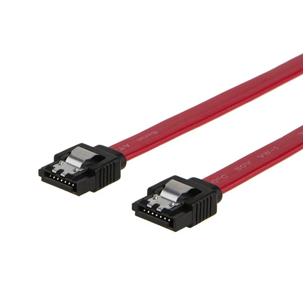 

【From China】Monoprice 18 Inch SATA III 6.0 Gbps Cable with Locking Latch Straight and 90-Degree Plug Blue and Red