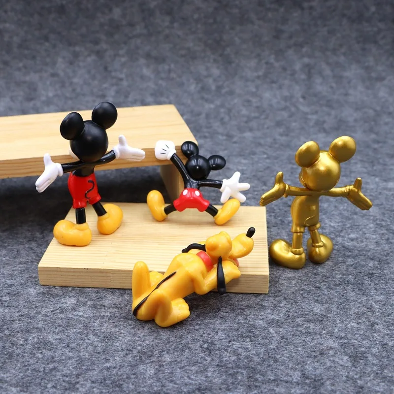 ANIME Cute Mickey Mouse Pluto Doll DIY Patch Material Baking Cake Decoration Ornament Doll Cartoon Kawaii Action Figure Model