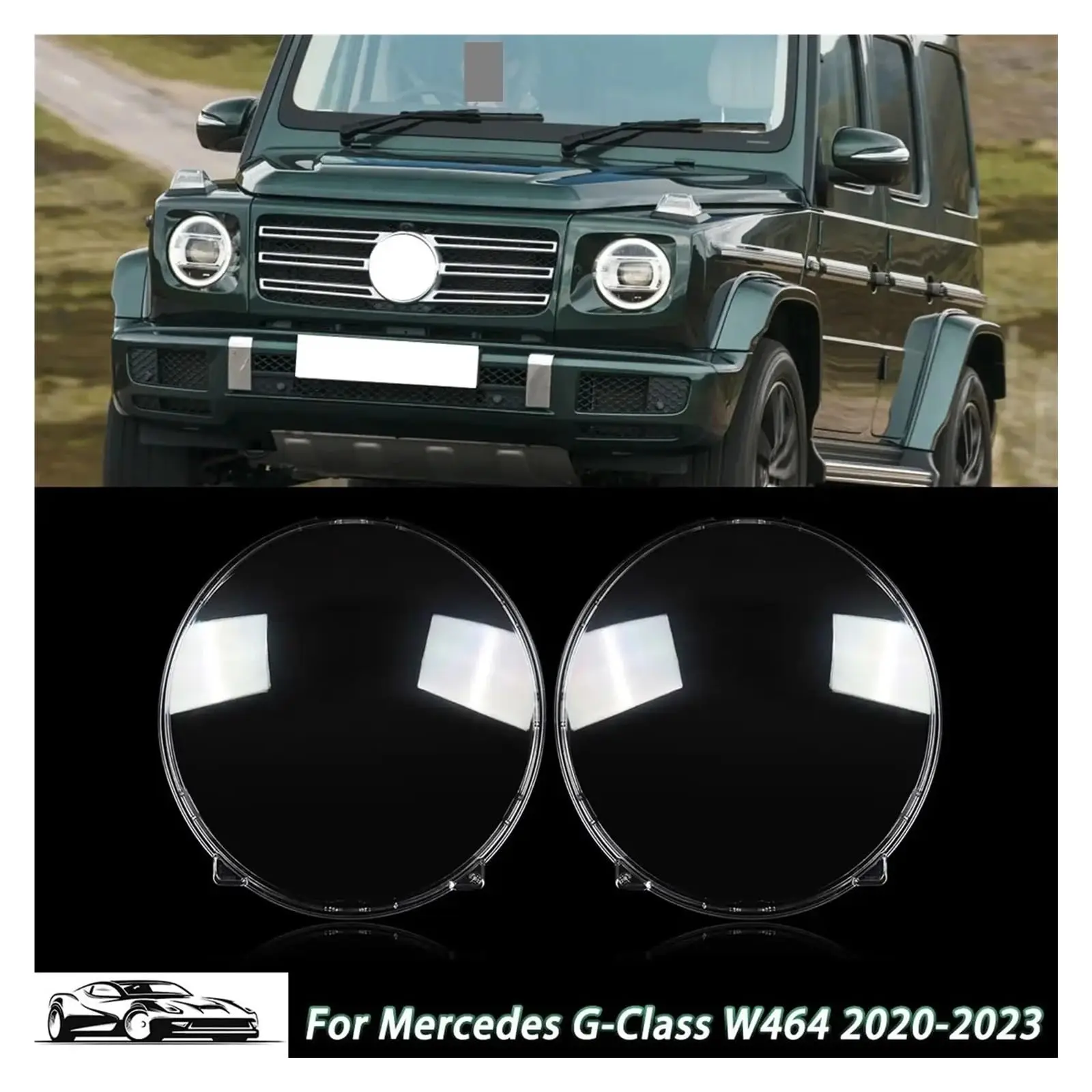 

Крышка объектива фар автомобиля для Mercedes для Benz Big G W464 G550 G63 2020 2021 2022 Автомобильные фары Чехол для лампы фар