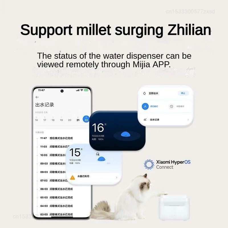 Xiaomi Mijia Wireless Smart Pet Water Dispenser 3L induzione automatica Silent filtro a 4 strati filtri per fontana d\'acqua per cani e gatti