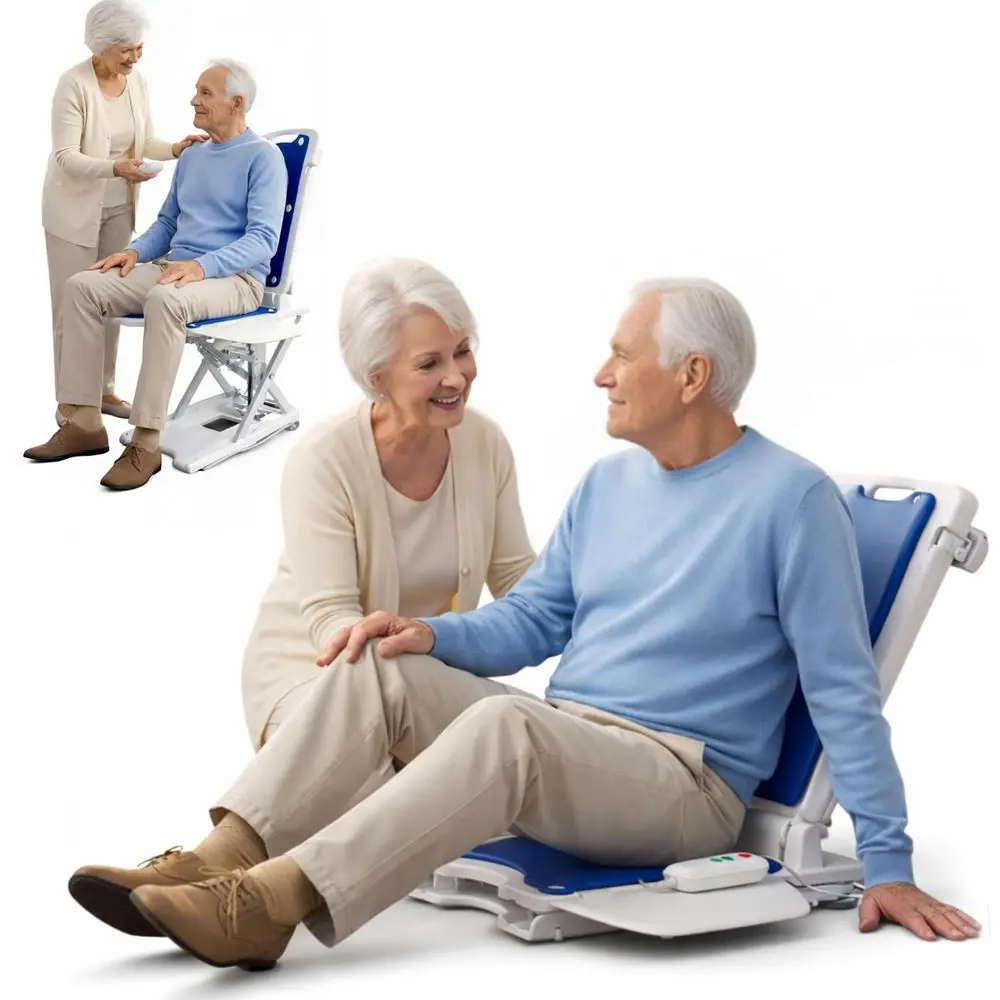 

Premium Power Chair Lift Floor Lift. Push Button Assist Helps Users up from the Floor and to Stand Up Again. 310 lbs. Designed,