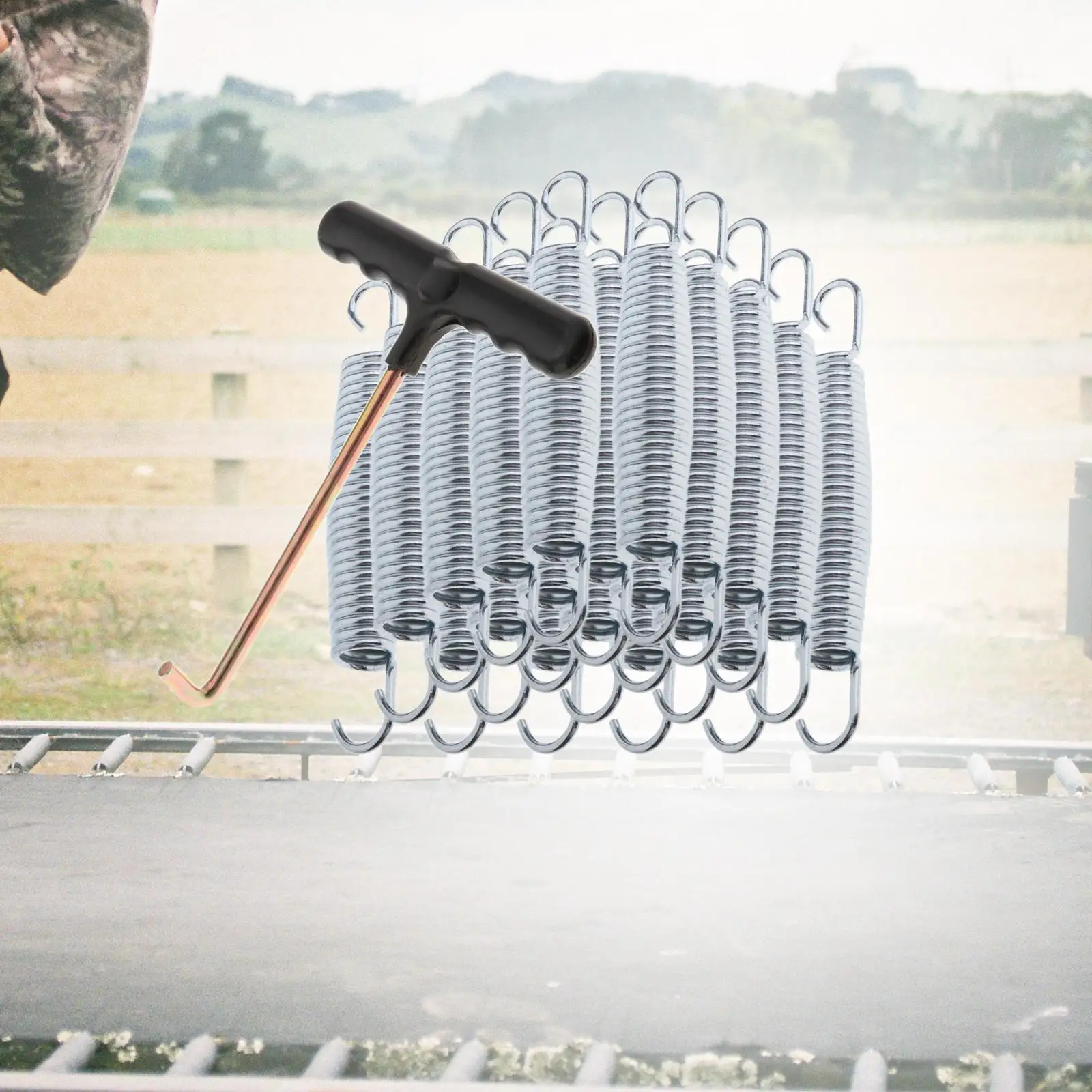 20x Trampoline Springs Premium Professional Universal High Quality Solid Heavy Duty Repair Hardware Replacement with Spring Tool view 4