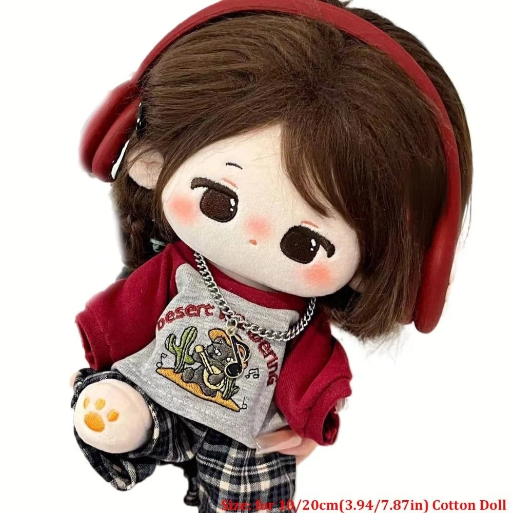 Set di pantaloncini per t-shirt per vestiti per bambole in cotone da 20 cm con collana. Abito per bambole adorabili e carini. Accessori per bambole fai da te. Giocattoli per bambini