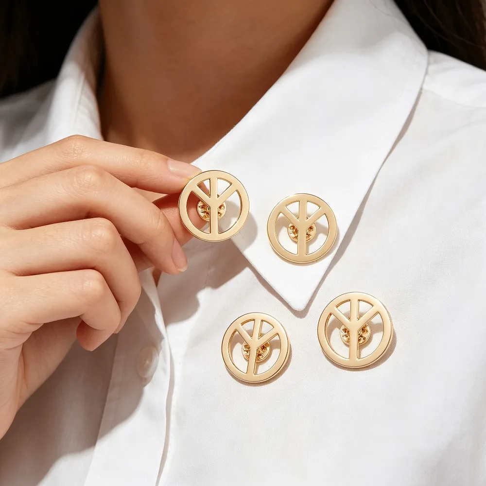 2-20 unidades de insignias de esmalte con el símbolo de la paz, broches dorados con el símbolo de la paz, insignias decorativas para ropa, sombreros, mochilas y accesorios.