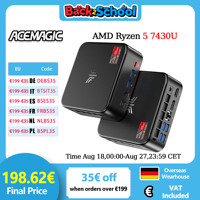 ACEMAGIC E3B Mini PC ΑΜD Ryzen 5 7430U 16GB RAM/512GB SSD Mini Desktop Studio WiFi 6/BT 5.2/4K Triple Display/VESA Supported