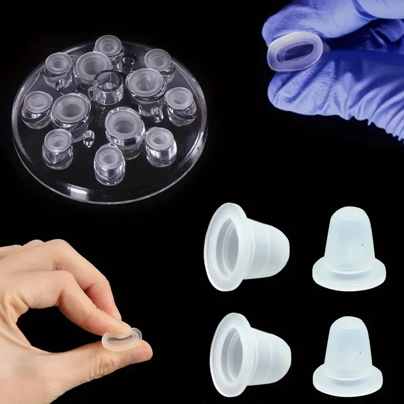 

100/300/500Pcs Soft Silicone Microblading Tattoo Ink Cup Cap Pigment Holder Container S/L for Permanent Makeup Tattoo Accessorie