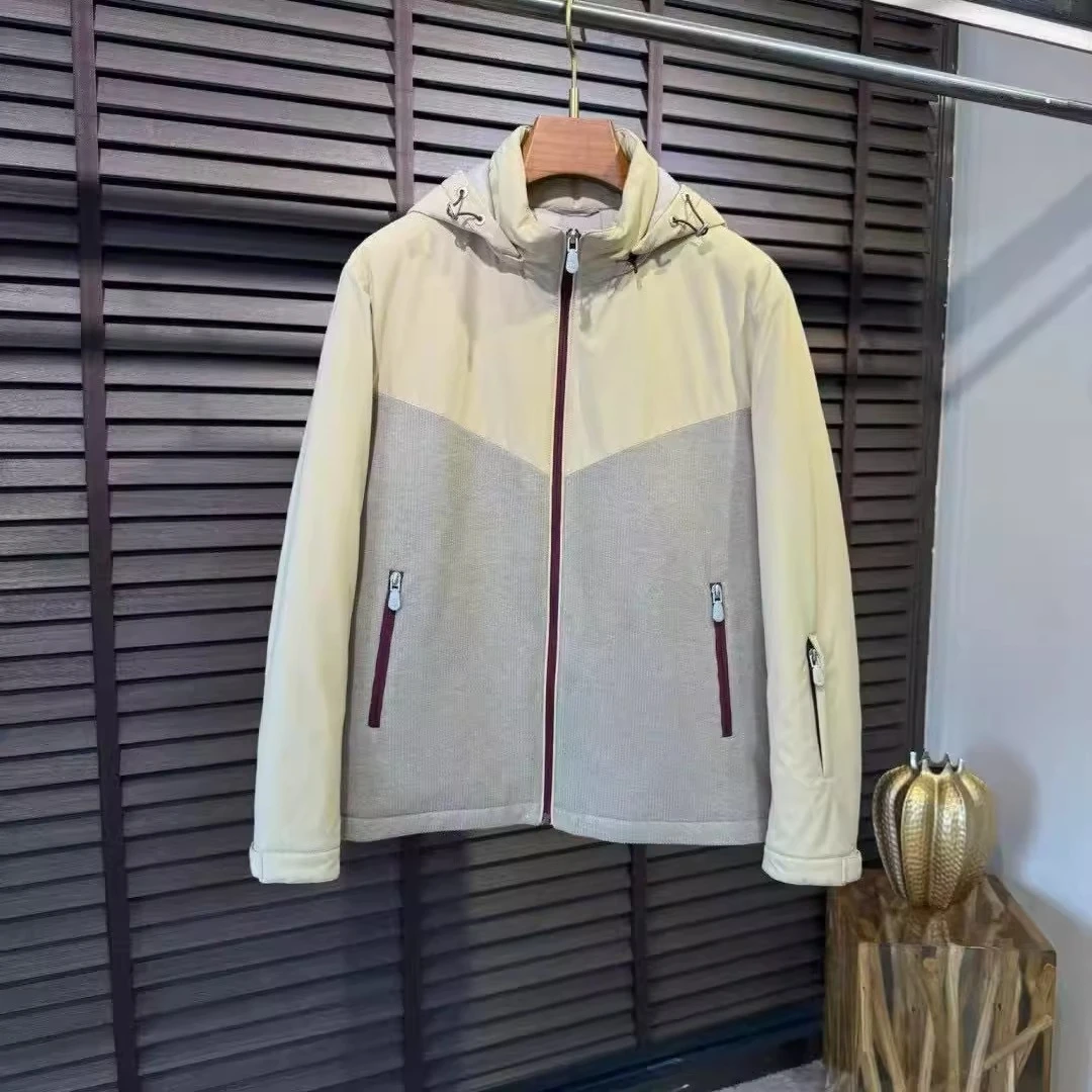 

Повседневный однотонный пуховик с капюшоном BC