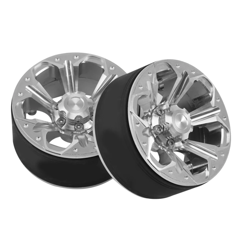 4Pcs Metal 1.9 Beadlock Wheel Rims Hub For 1/10 RC Crawler Car Axial SCX10 90046 AXI03007 Traxxas TRX4 D90