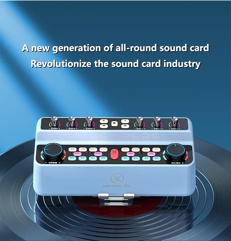 usb Sound Card 7.1 Karaoke Speaker With Mic And Bluetooth 15 Card Live  Mobile Rechargeable Speaker With Wireless Microphone