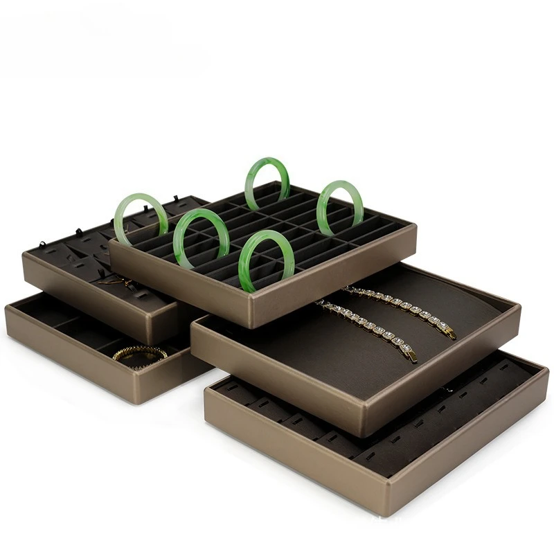 

Поднос для демонстрации ювелирных изделий Коричневый Вэньвань Нефритовый дисплей Футляр для ювелирных изделий Сборный браслет Поднос для кольца