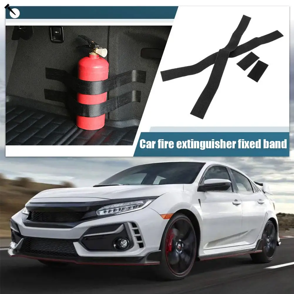 Car Trunk Strap Car Fire Extinguisher Storage Strap Car Supplies Strap Accessories Finishing Car Elastic Car Interior K6Z4