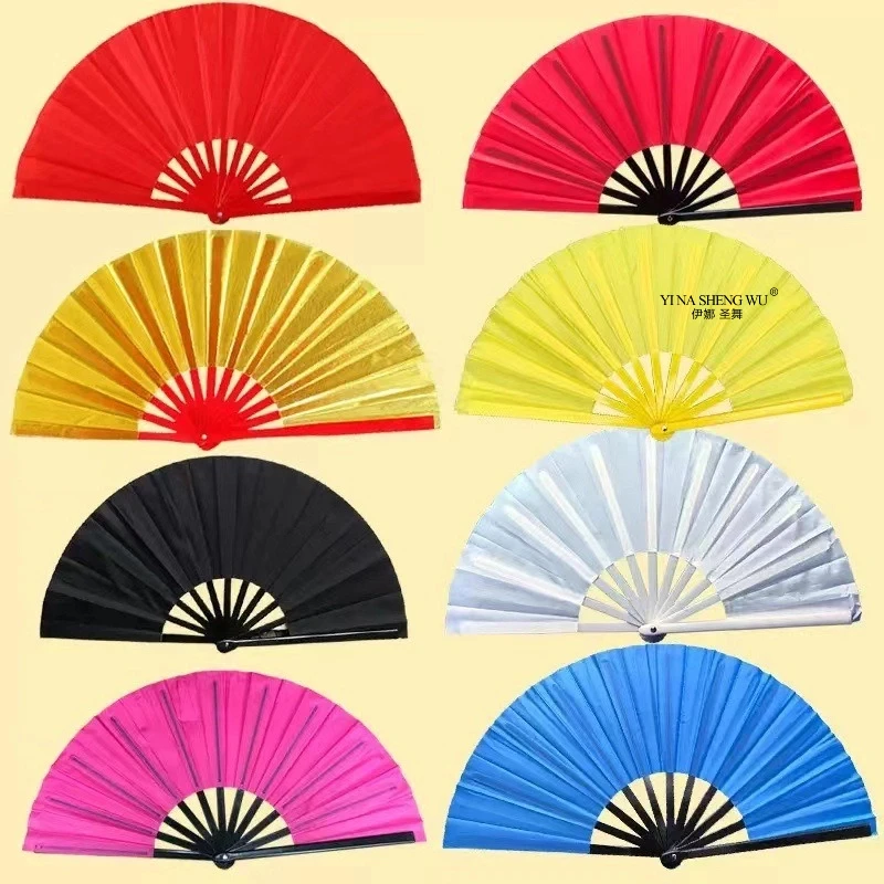10 Inch Belly Dance Fan Pure Color Plastic Kung Fu Fan Chinese Style Performance Dance Foldable Fan For Kids Adults Wushu fans