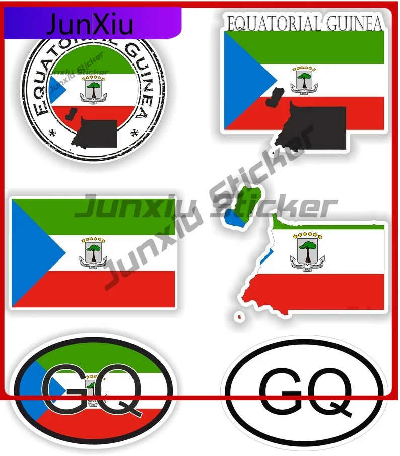 

Equatorial Guinea Flag Vinyl Decals A Set Of Six Pieces Stickers Auto Rv Stickers Graphics Decals Laptop Decoration Out Door Car