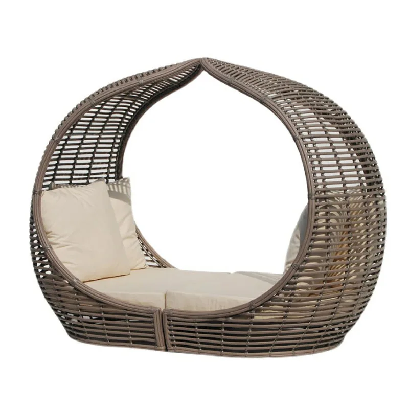 

Outdoor furniture, courtyard garden scenic spot Internet celebrity photo rattan sofa, outdoor homestay hotel creative design bed