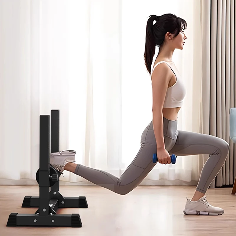 Upgraded adjustable function single leg squat stand split type squat stand for leg strength training