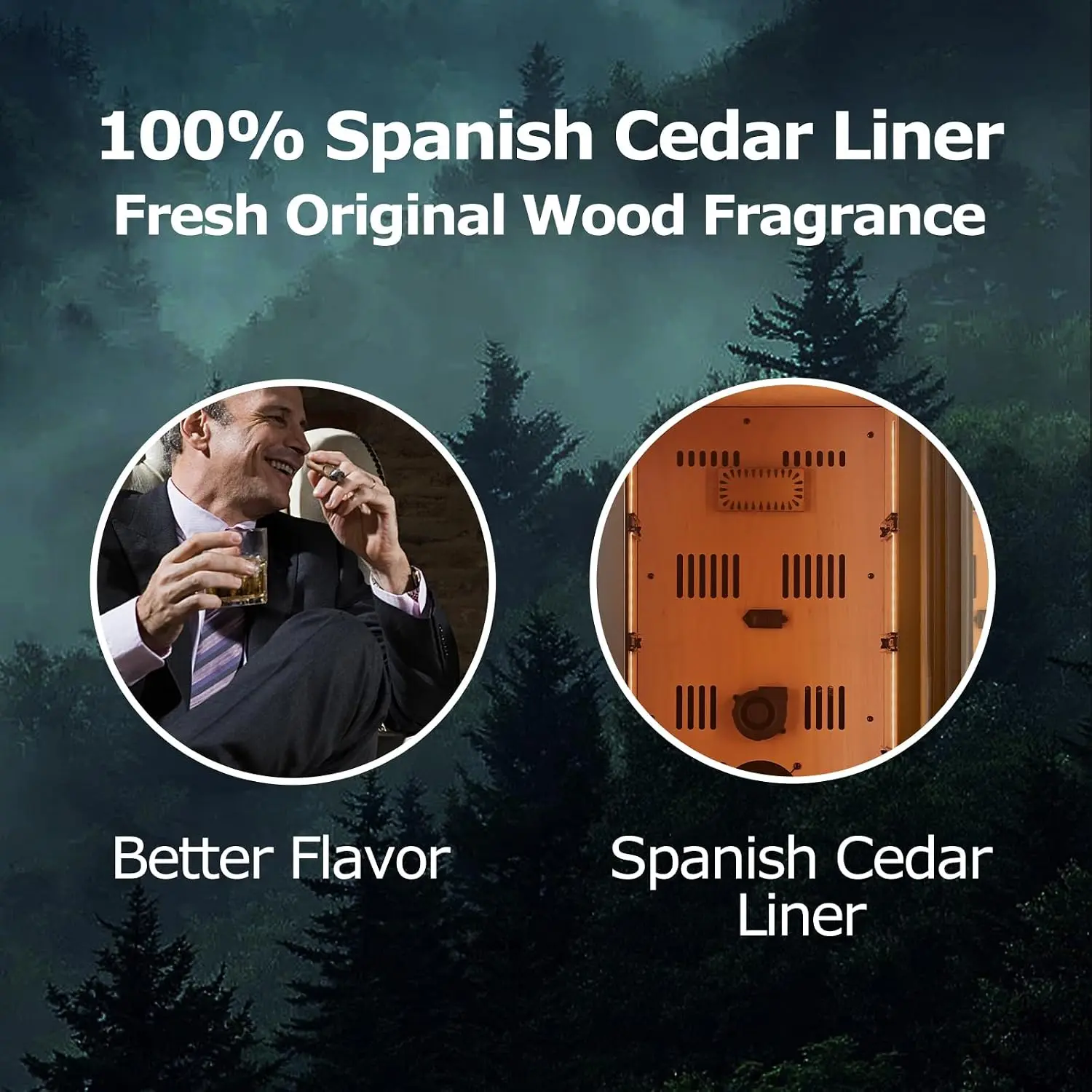 Cigar Humidor for Aging&Storage, 88L Constant Humidity&Temperature Cigar Humidor Cabinet with Spanish Cedar Liner&Shelves