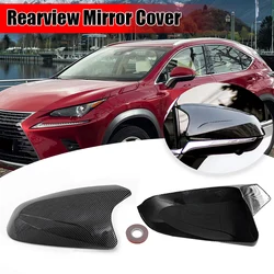 Fit For Lexus NX&RX 2015 2016 2017 2018 2019 2020 2021 2022 2023 2024 Carbon Fiber Black Ox Horn RearView Mirror Cover Cap