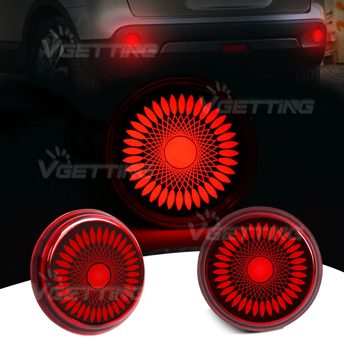 

Для Toyota Corolla 2008 2009 2010, автомобильный светодиодный отражатель заднего бампера для Nissan Qashqai X-Trail, сигнальная лампа тормоза, аксессуары