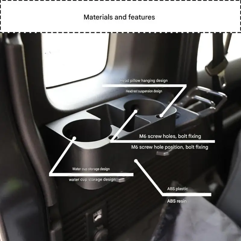 M76E Tassenablage hinteren Bereich für Jimny JC74 mit ABS-Gehäuse und Platz für den Mülleimer – Detail 9