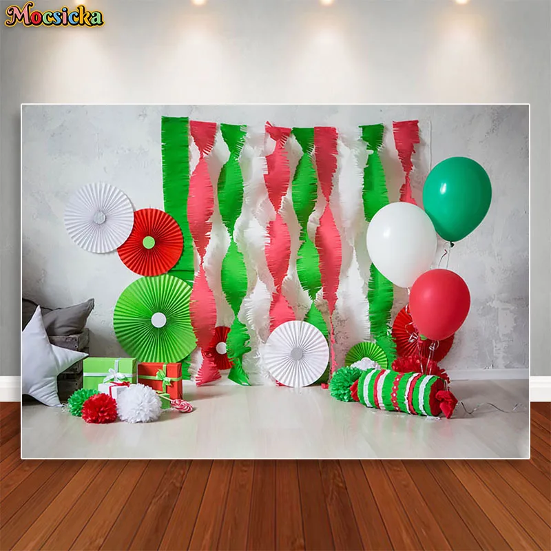 

Birthday Backdrops PhotographyWhite Brick Wall Balloons Donut Candy Balloons Baby Portrait Newborn Photo Studio Background