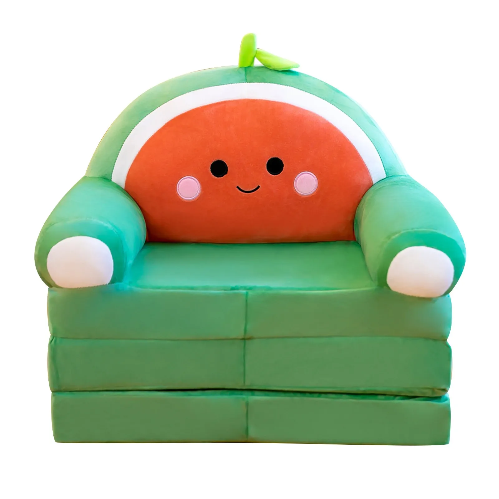 Plush Foldable Kids Sofa Cover  2 In 1 Foldable Children Sofa Cute Cartoon Lazy Sofa  Pillowcase Without Liner Filler