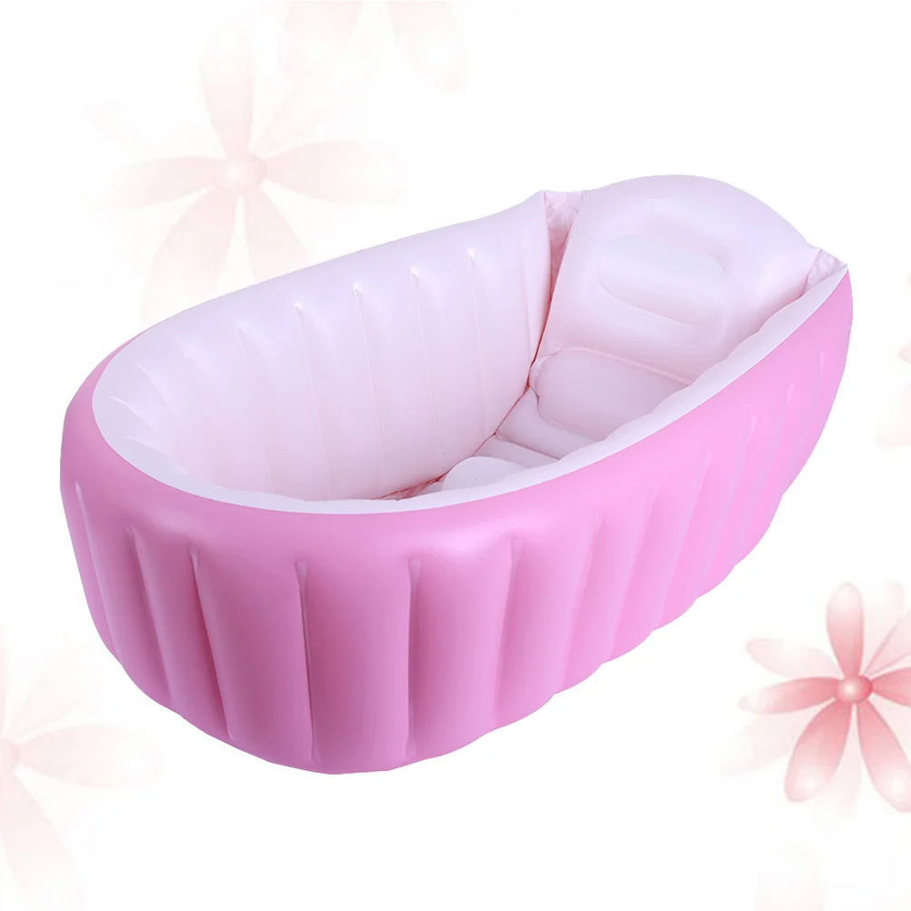 

Thicken Inflatable Baby Bathtub Portable Swimming Pool Kid Infant Toddler Foldable Shower Basin Shower Pool ( )