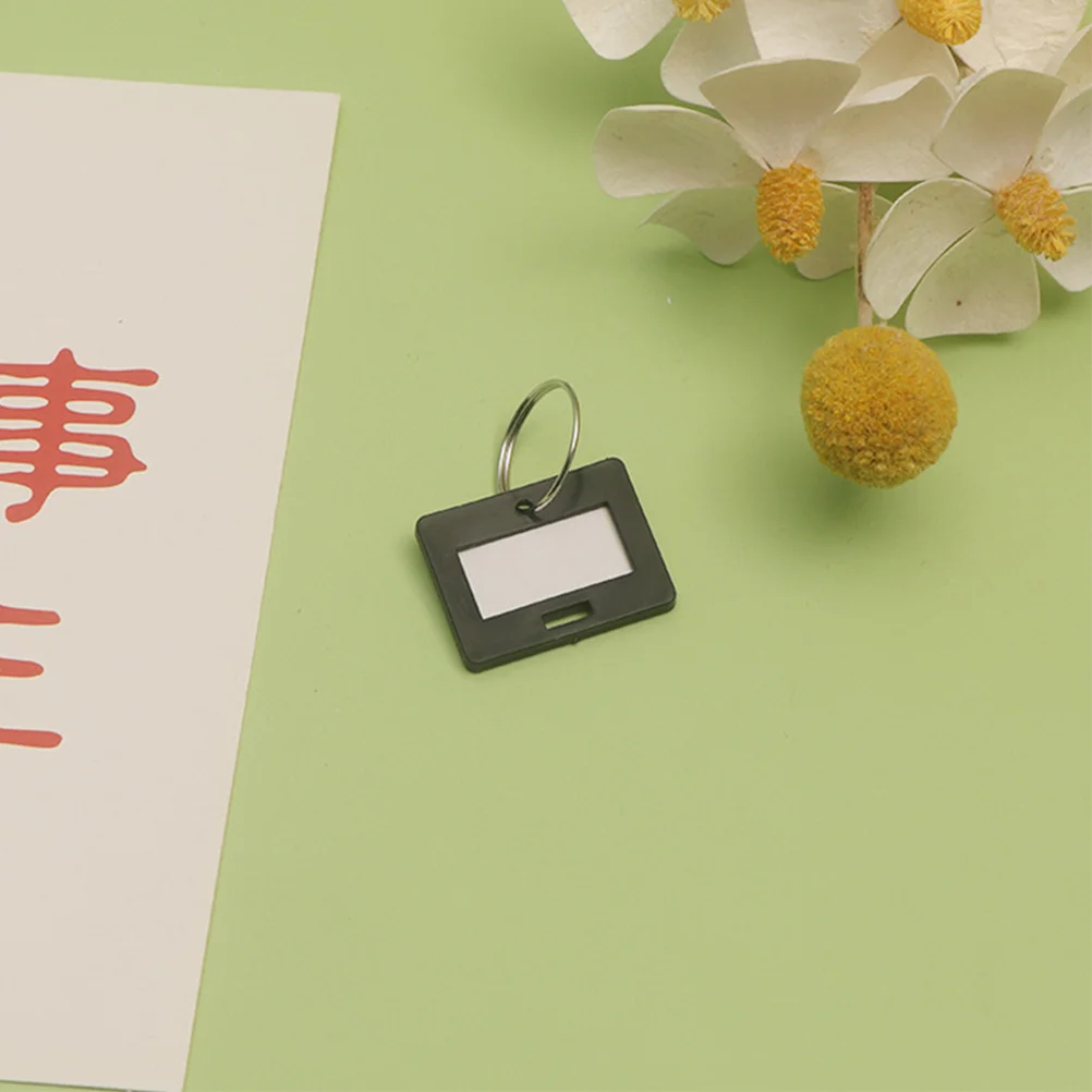 50 قطعة من علامات المفاتيح البلاستيكية على شكل دائري ملصقات مفاتيح ملونة لتنظيم أمتعة السفر والسيارة والمكتب المنزلي #4