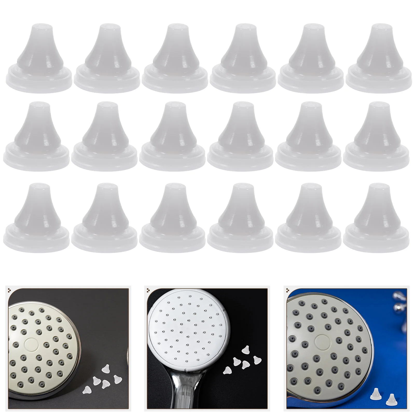 50 Pcs Replace Accessories Bathroom Shower Silica Gel Silicone Nozzle Showerhead Parts