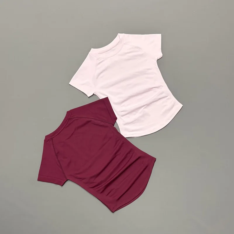 HISTELLO Kurzarm-Fitness-T-Shirt, schnell trocknend, schmale Passform, atmungsaktiv, nahtlos, für Training, Yoga, Fitness, Laufen, Freizeit, Sport – Detail 7