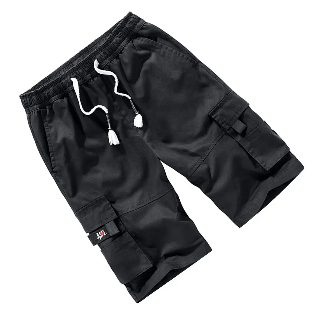 

Black 2Xl Pure Cotton Work Shorts Classic Breathable Summer Leisure Shorts Running Trunks Casual Short Pants