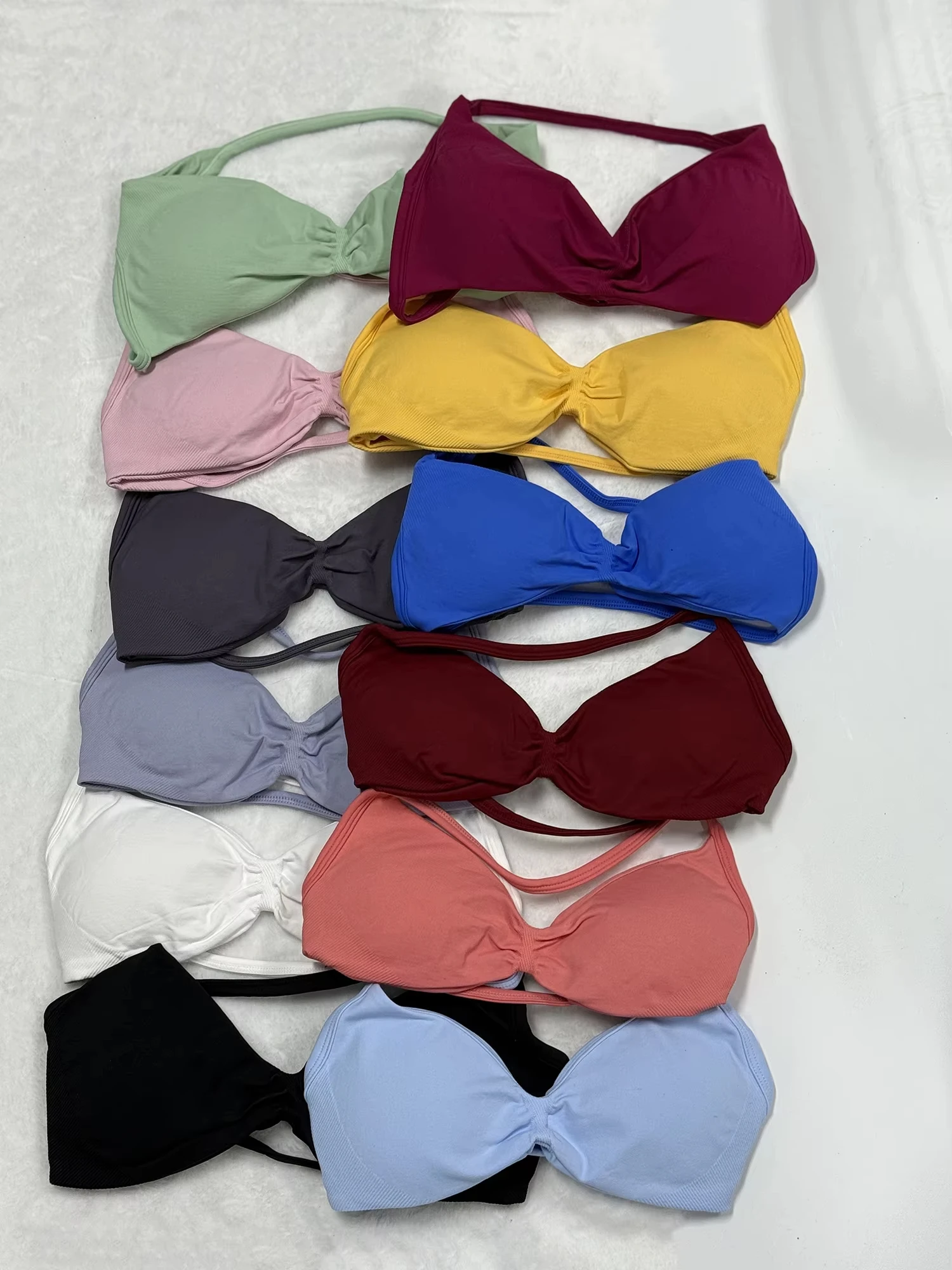 

Impact Strappy Bra Gym Top Women Women Yoga Backless Strap Halter Sports Seamless Bras Workout Yoga Tanks