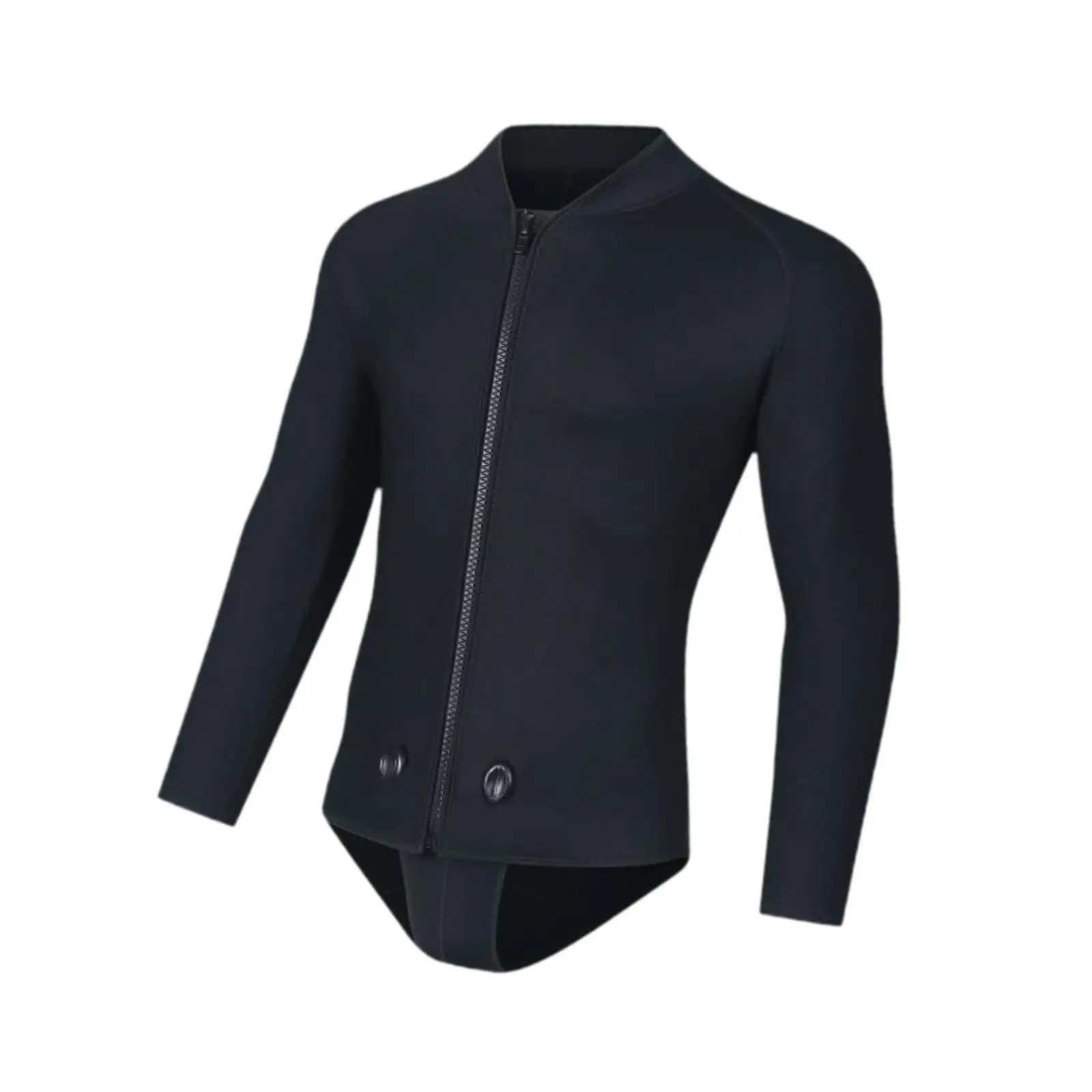 Wetsuit Top Men Swimsuit Front Zip Long Sleeve Swimming Suit Jacket for