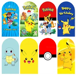 Pokemon Pikachu Arch Covers Photo Backdrop Kids Birthday Party Baby Shower Doubleside Photo Background Photography Booth Prop