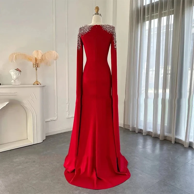 Luxurious Beading Solid Color Spaghetti Strap Long Women Summer Sexy Corset Backless Party Evening Dresses Formal Slim New 2023